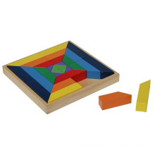 Boîte à puzzle en blocs géométriques en bois